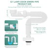 YdseozOA 1 1/4 Inch Space Saving Siphon, Flexible Drain Hose,
