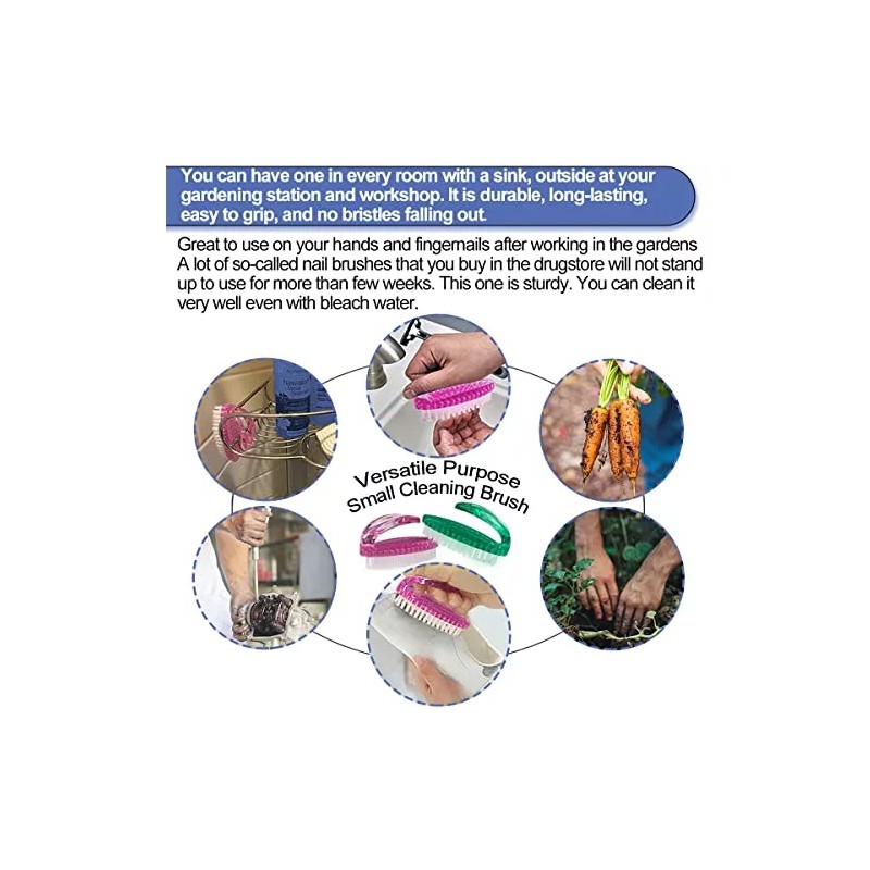 Amerwash Plus Cepillo Uñas Amerwash Plus, Cerdas Duras, Limpieza Manos