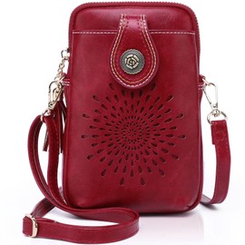 APHISON Mini Cell Phone Purse, PU Leather Small Crossbody Bags for Women, Lightweight Cute Purses with Tassel