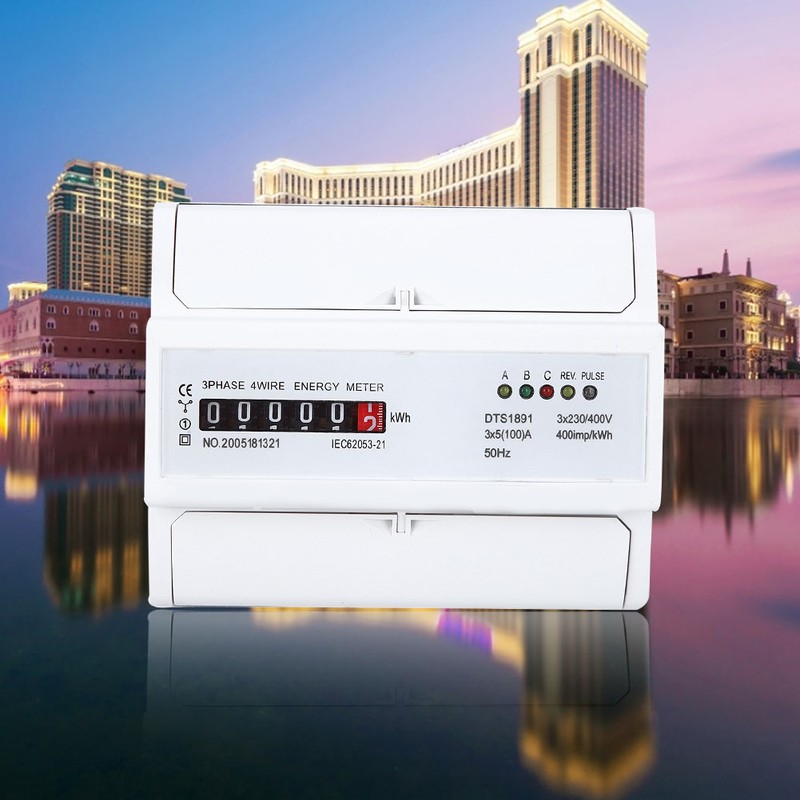 3 Phase 4‑Wire Meter DTS1891 High Accuracy 7P Counter Rail