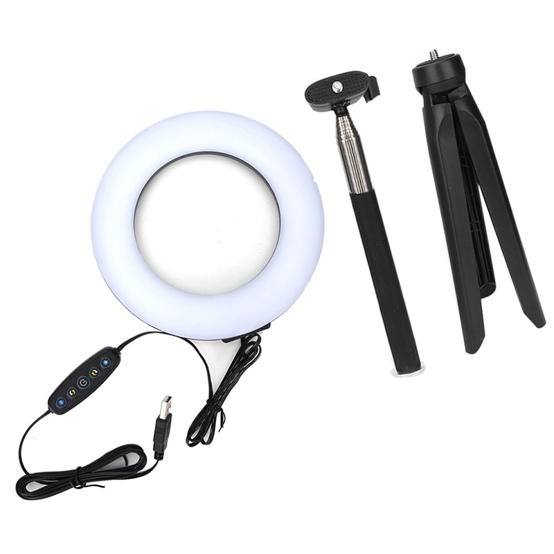 6 Inch Ring Light Dimmable LED Fill Light with Stand
