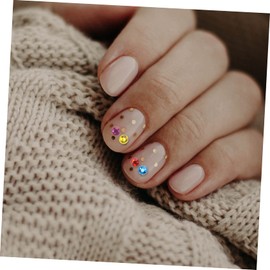 Mikinona 1440pcs Nail Rhinestones DIY Manicure Gems Craft DIY Rhinestone Ornaments Flatback Nail Charms Shiny Manicure Decorations