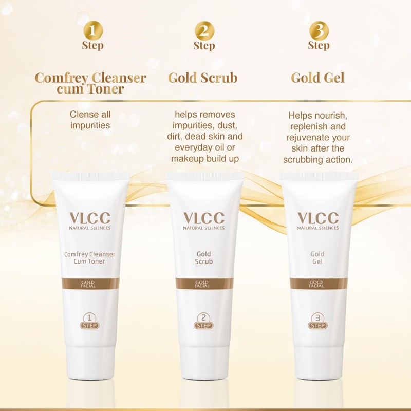 VLCC Natural Sciences Gold Facial Kit For Luminous & Radiant