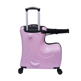 CNCEST Suitcase Kid Luggage Travel Fashionable Appearance Rideable Funny Suitcase Add Fun to The Journey Kid Gift Age 2-12 Years Old Boy/Girl Suitcase PC Material Blue One 30kg (Pink, 20inch)