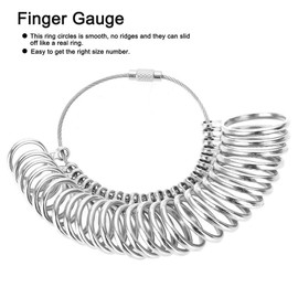 Salmue Anillo Profesional del Reino Unido Mandrel Sizer, Medidor de Anillos de Dedo/Tamaño del Joyas Herramienta de Medición del Tamaño para Medir Unido A-Z(anillo)