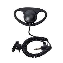 HYS 3.5mm D Shape Earpiece Listen/Receive Only Headset For Two Way Radio Speaker Mic Microphone