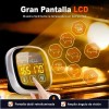 Termómetro Digital Cocina Para Carne, Doble Sonda Para Horno Plateado