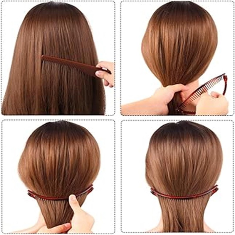 Wimode 4PCS Banana Hair Clip Vintage Clincher Comb Thick Curly