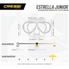 Cressi Estrella Jr - Mask for Diving and Snorkelling, Transparent/Blue,