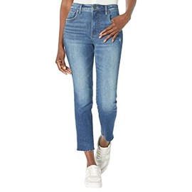 KUT from the Kloth Reese High-Rise Fab AB Ankle Straight Raw Hem in Relieve Relieve 0 27