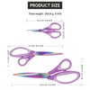 Uaugulft Multi-Purpose Scissors Set of 3, Titanium Blades, Soft Grip