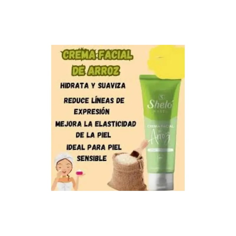 Crema Facial De Arroz Y Concha Nácar Sheló Nabel +18