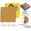 Inkdotpot Set of 6 Drink Coasters Decorative Non Slip Cork