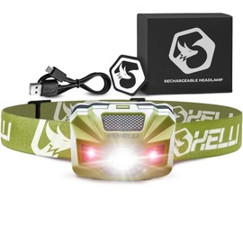 Foxelli USB‑C Rechargeable LED Headlamp – Ultra‑Light 2.4 oz & Bright 180 Lumens – Red/White Light, 5 Modes, IPX5 Waterproof, 40 h Runtime for Trail Running, Camping, Hiking