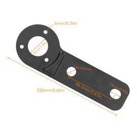VOBOR Trailer Socket Bracket - 16mm Steel Heavy Duty Socket Mount Plate 7 Pin Trailer Towbar Socket Hitch Black Trailer Accessories