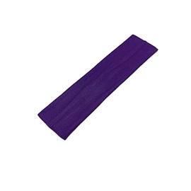 WESTEND CHOICE 5cm Wide Headbands Plain Stretchy Kylie Head Band Bandeau Unisex Headbands for Women & men Soft Hair Band Gym Exercise Yoga Headband (Purple)