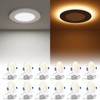 VOLISUN 12 Pack 4 Inch 5CCT Recessed Light with Night
