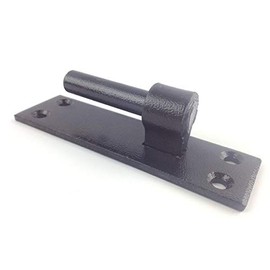 Wyre Direct 2 Heavy Duty Wrought Iron Gate Hinge Brackets, Driveway Gate Hinges - Gate Bracket Suitable for Garden Gates, Driveway Gates, Sheds & Garage Doors - 16mm Gate Pins Screw On Black