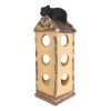 Ebros Rustic Forest Black Bear Cub On Logs Cabin Roof