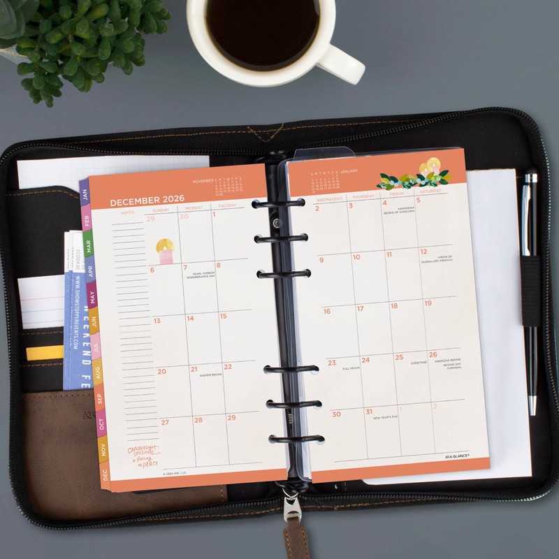 AT-A-GLANCE 2026 Planner Refill, Weekly & Monthly, 3.75" x 6.75",