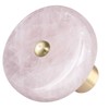 mookaitedecor Set of 4 Rose Quartz Crystal Drawer Knobs with