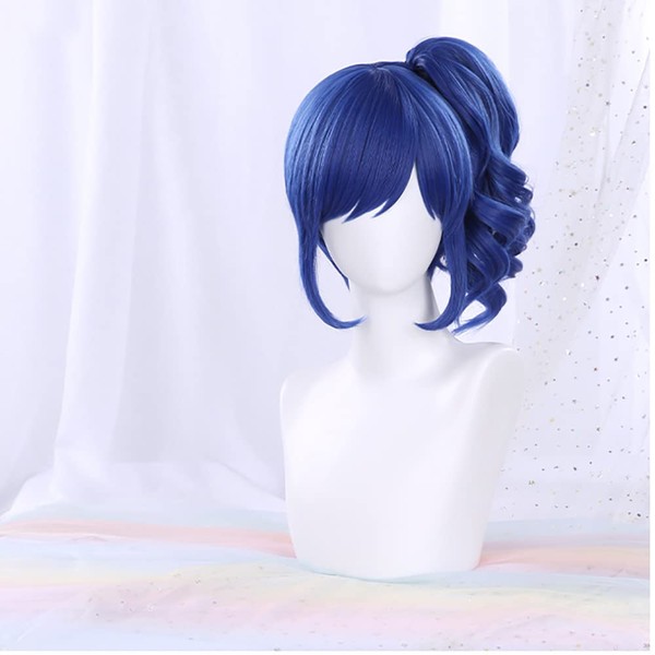 Heat Resistant Cosplay Wig, Second Castle, Aoi Kiriya, Light Blue,