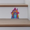 Bright Rainbow House with Trees - Fairy Door Wall Sticker