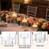 Yiyiring 3 Set Hurricane Glass Candle Holders Pillar Votive Hand