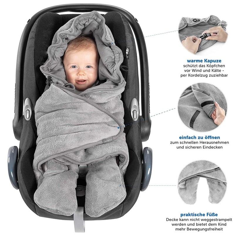 ZAMBOO Winter Baby Car Seat Wrap Blanket with Legs and