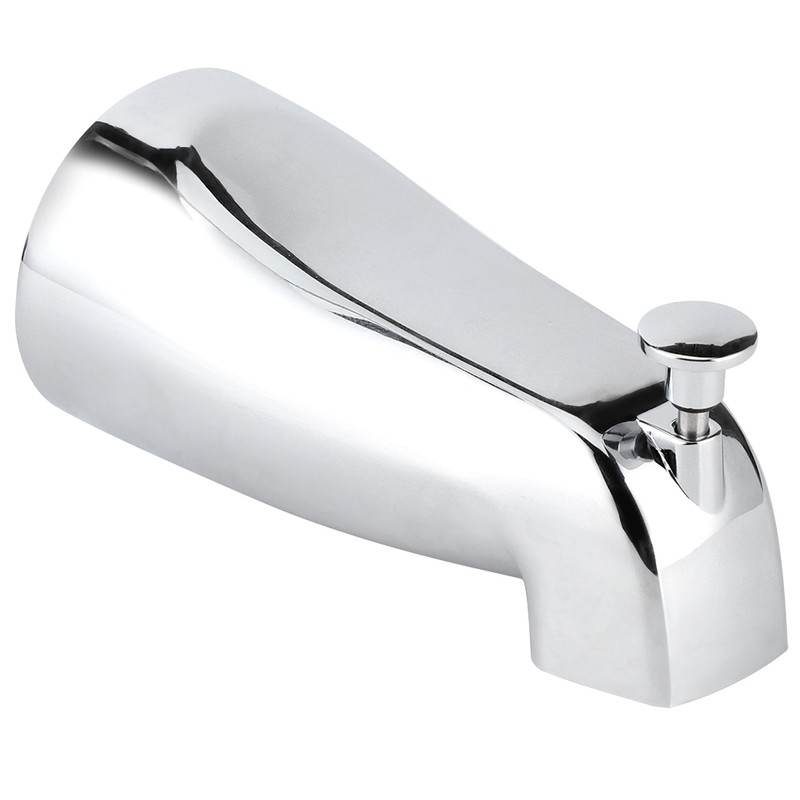 Wall Mounted Electroplate Bathtub Faucet Concealed Tub Spout with Pull