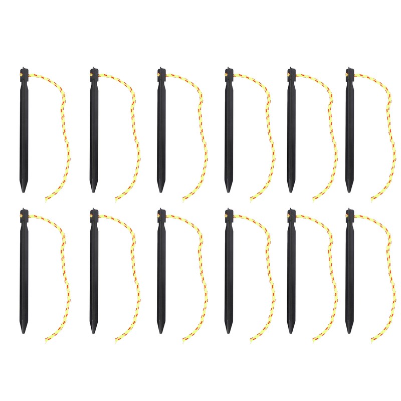 12PCS Tent Stakes Aluminum Alloy Three Edges Lightweight Tent Nail