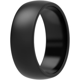 Anillos ThunderFit de bodas de silicona, paquete de 1 anillo, 13.5-14 de 23 mm, para hombre (color negro)