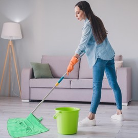 SmoothNovelty 10 Pcs Extra Large Microfiber Cleaning Cloth 30" x 20" Large Floor Microfiber Towel Reusable Washable Free Lint Free Cloth Rag for Squeegee Mop Floor Window Housekeeping (Assorted Color)