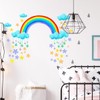 Condessacity Flower Rainbow Clouds Cute Kids Room Kindergarten Nursery Wall