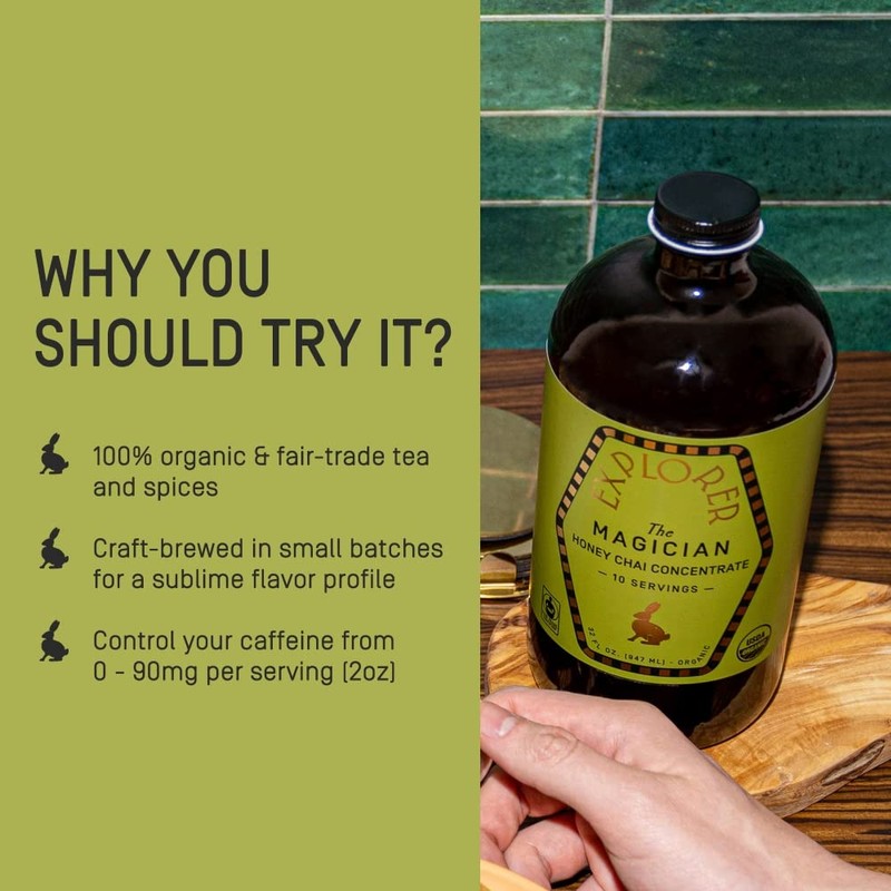 Explorer Organic Chai Tea Concentrate, Magician Spiced Honey, Drink Iced