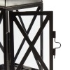 Unbranded Mainstays Decorative Black Metal Pillar Candleholder Lantern, 10", Small