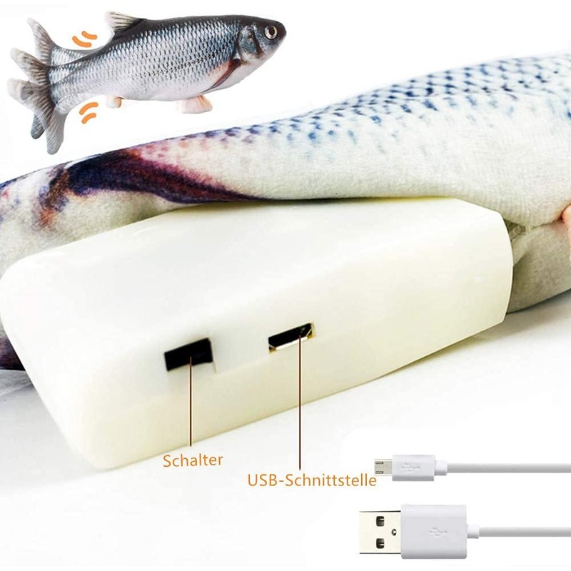 BangShou 2 Pieces Electric Moving Fish, Cat Toy Realistic Flopping