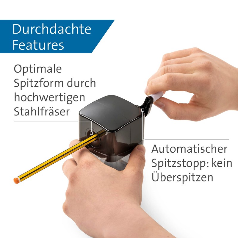 Dahle 144 Sharpener with Crank (for 6.5-8 mm Pens, Automatic
