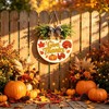 12 Inch Thanksgiving Wooden Wreath Sign, Give Thanks Front Door