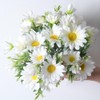 Artificial Flowers, 4 Bundles Silk Daisy, Artificial Gerber Daisy for