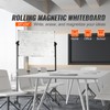 Happybuy Rolling Magnetic Whiteboard, Double-Sided Mobile 36x24 Inches, Adjustable Height