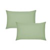 Catherine Lansfield Easy Iron Percale Standard Pillowcase Pair Sage Green