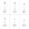 HappyHome 220pcs Silver Safety Pins 6 Sizes 22mm 28mm 32mm