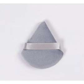 2pcs Triangle Powder Puff Makeup Blender Velour Cosmetic Puff Set (Gray)