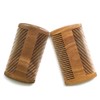 Frcolor Sandalwood Beard Comb 4 Inches Double Sided Wooden Comb