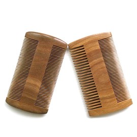 Frcolor Sandalwood Beard Comb 4 Inches Double Sided Wooden Comb – Fine Tooth Hair Comb