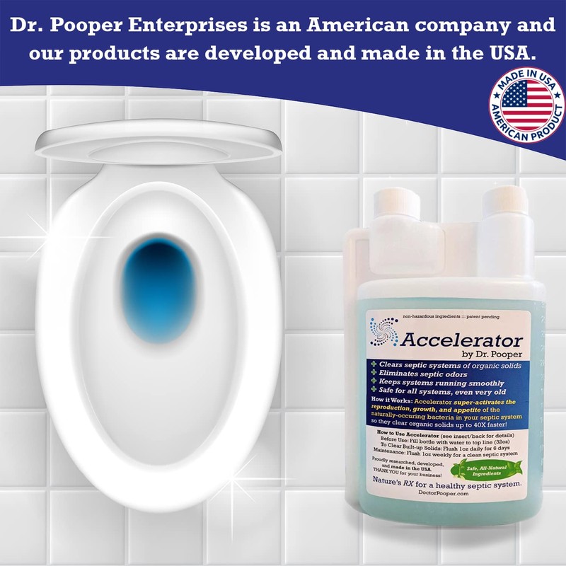 Dr. Pooper Accelerator Septic Tank Treatment - Environment-Friendly Septic System