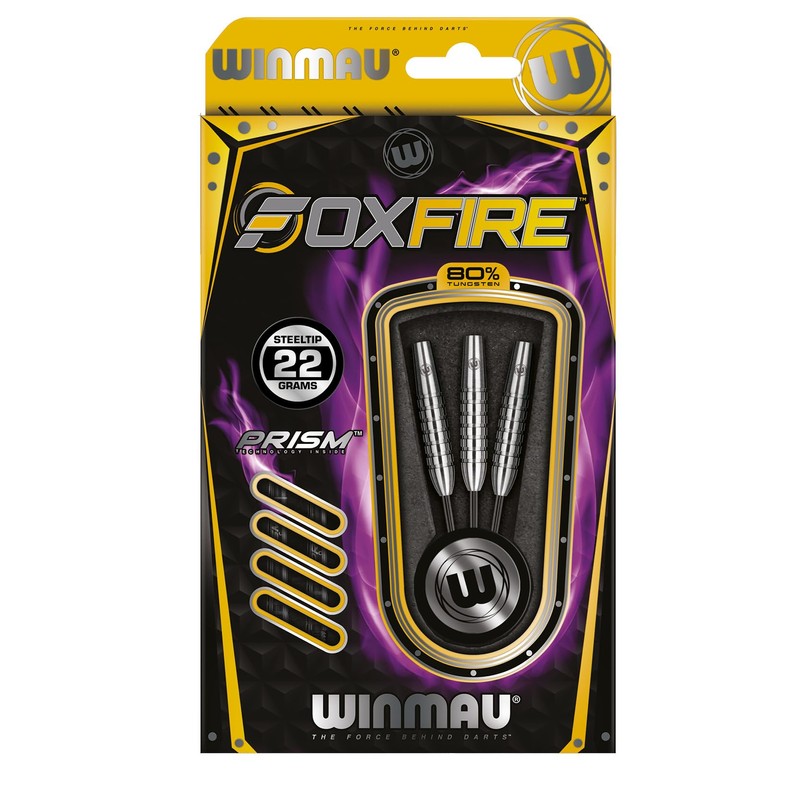 Winmau Foxfire 22g Tungsten Darts with Prism Flights and Shafts