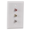 RCA Wall Plate, HTTX White 3-Port RCA Wall Plate with