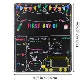 NUOBESTY Double-Sided Blackboard for Kids 12X10 Inch Classroom Chalkboard Sign Back to School Board First Day Last Day Memory Board